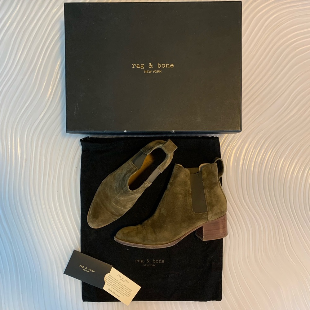 rag & bone Walker ankle boot, smoke suede, 37